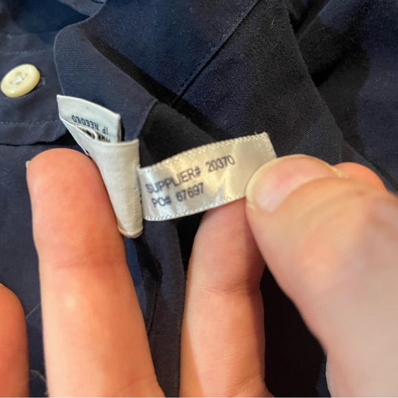 Ralph Lauren Polo Deep Navy Blue Classic Shirt Button Up Men’s XXL Red Pony - Picture 7 of 10